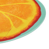 Saftige orange Scheibe-rundes Glasschneiden-Brett Schneidebrett (Ecke)