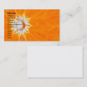 Saftige orange Visitenkarte (Vorne/Hinten)