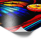 saftige Orangen neben einer schönen Vase Fotodruck (Ecke)