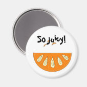 Saftige Orangenscheibe Magnet (Vorderseite/Rückseite)