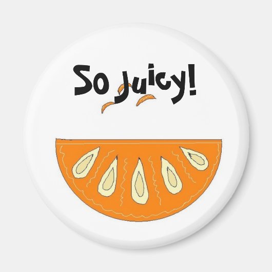 Saftige Orangenscheibe Magnet (Vorne)