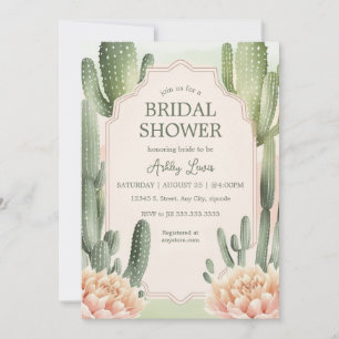 Saftige Romanze Hochzeits-Einladung Kaktus Boho Einladung