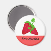 Saftige rote Erdbeeren Magnet (Vorderseite/Rückseite)