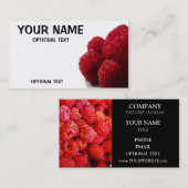 SAFTIGE ROTE HIMBEEREN - Visitenkarte-Schablone Visitenkarte (Vorne/Hinten)