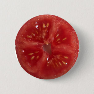 Saftige rote Tomate Button