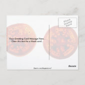 Saftige Tomatenscheiben Postkarte (Rückseite)