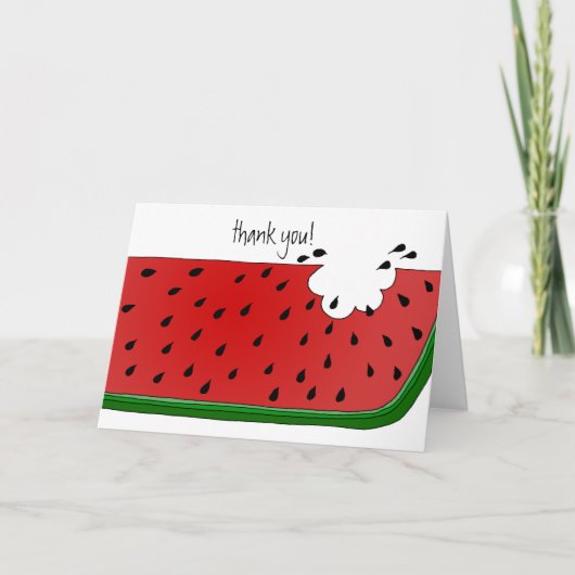 Saftige Wassermelone Dankeskarte (Vorderseite)