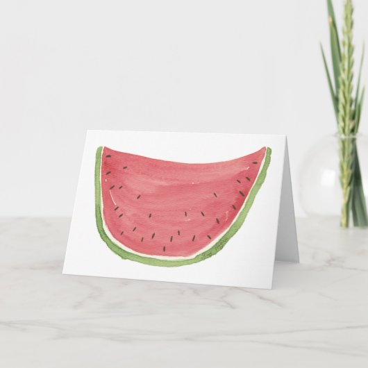Saftige Wassermelone-Karten Karte (Vorderseite)