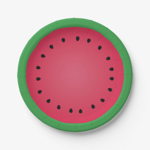 Saftige Wassermelone-Scheibe-lustiger Pappteller