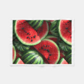 Saftige Wassermelonen-Scheiben-Decke Fleecedecke (Vorderseite (Horizontal))