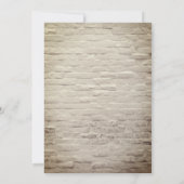 Saftige weiße Ziegelstein-Hochzeits-Einladung Einladung (Rückseite)