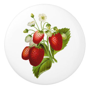 Saftiger ErdbeerKüchenschrank-Fach-Griff Keramikknauf