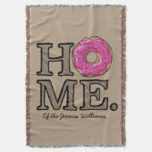 Saftiger köstlicher rosa Krapfen-Haus-Wärmer Decke (Vorderseite Vertikal)