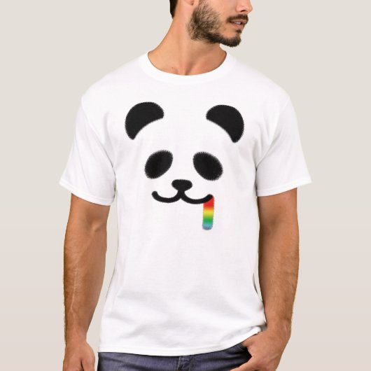 Saftiger Panda-Regenbogen T-Shirt (Vorderseite)