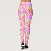 saftiger Pflanzengelb-Rosasonnenuntergang Leggings (Rückseite)