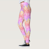 saftiger Pflanzengelb-Rosasonnenuntergang Leggings (Links)