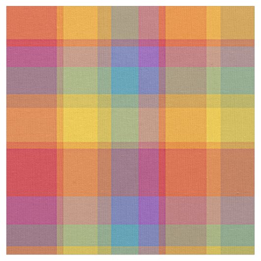 Saftiger Regenbogen kariert Stoff (Nahaufnahme)