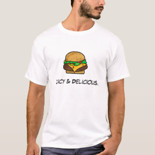 Saftiger u. köstlicher Cheeseburger-T - Shirt