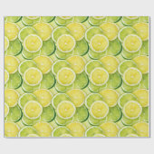 Saftiger Zitronen-Limonen-Glanz-Geschenkpapier Geschenkpapier (Flach)