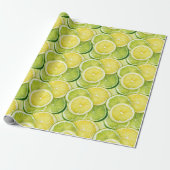 Saftiger Zitronen-Limonen-Glanz-Geschenkpapier Geschenkpapier (Ungerollt)