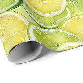 Saftiger Zitronen-Limonen-Glanz-Geschenkpapier Geschenkpapier (Rolleneckpunkt)