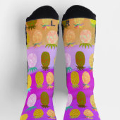Saftiges Ananas-Bonbon-Muster Socken (Oben)