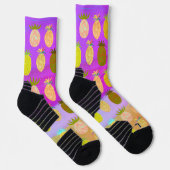 Saftiges Ananas-Bonbon-Muster Socken (Rechts)