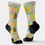 Saftiges Ananas-Karomuster Socken (Gewinkelt)