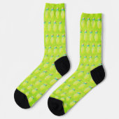 Saftiges Ananas-Kiwi-Grün-Muster Socken (Linkes Detail)