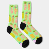 Saftiges Ananas-Limette-Muster Socken (Rechts)