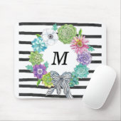 Saftiges Aquarell-Monogramm Mousepad (Mit Mouse)