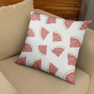 Saftiges Aquarell-Wassermelonen-Frucht-Sommer-Must Kissen