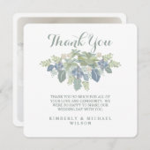 Saftiges Blumenstrauß-Hochzeits-Foto Save the Date Dankeskarte (Vorne/Hinten)