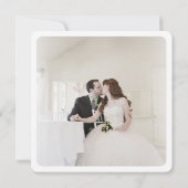 Saftiges Blumenstrauß-Hochzeits-Foto Save the Date Dankeskarte (Rückseite)