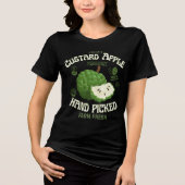 Saftiges Custard Apple Fruchtetikett Tri-Blend Shirt (Vorderseite)