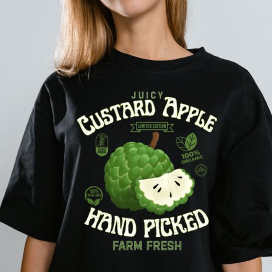 Saftiges Custard Apple Fruchtetikett Tri-Blend Shirt