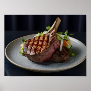 Saftiges gegrilltes Rindfleisch-Steak Poster
