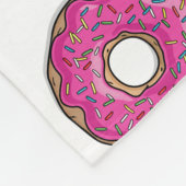 Saftiges köstliches Rosa besprühter Krapfen Fleecedecke (Ecke)