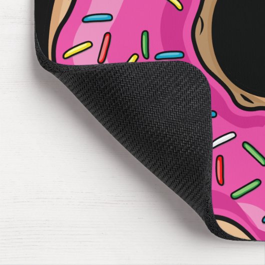 Saftiges köstliches Rosa besprühter Krapfen Mousepad (Ecke)