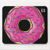 Saftiges köstliches Rosa besprühter Krapfen Mousepad (Vorne)