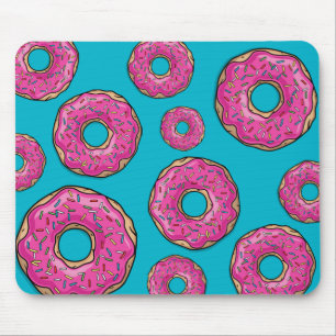 Saftiges köstliches Rosa besprühter Krapfen Mousepad