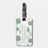 Saftiges Muster des Pflanzen-Glück-| Gepäckanhänger (Rückseite vertikal)