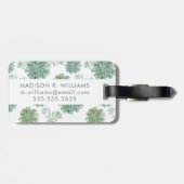 Saftiges Muster des Pflanzen-Glück-| Gepäckanhänger (Rückseite horizontal)