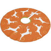 Saftiges Ren Polyester Weihnachtsbaumdecke (Schrägansicht)