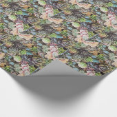 Saftiges Sempervivums - große Ausschnitte Geschenkpapier (Ecke)