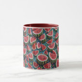 Saftiges Wassermelonen-Musterdesign 1 Tasse (Zentrum)