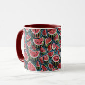 Saftiges Wassermelonen-Musterdesign 1 Tasse (Vorderseite Links)