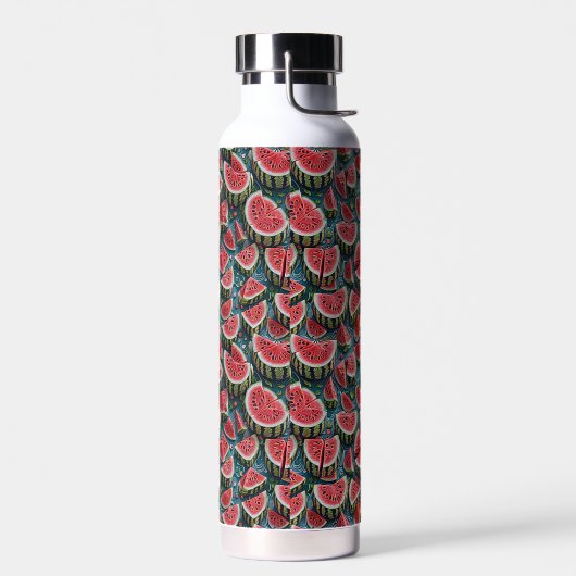 Saftiges Wassermelonen-Musterdesign 1 Trinkflasche (Links)