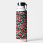 Saftiges Wassermelonen-Musterdesign 1 Trinkflasche (Rückseite)