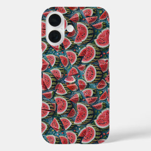 Saftiges Wassermelonendesign 1 iPhone 16 Hülle